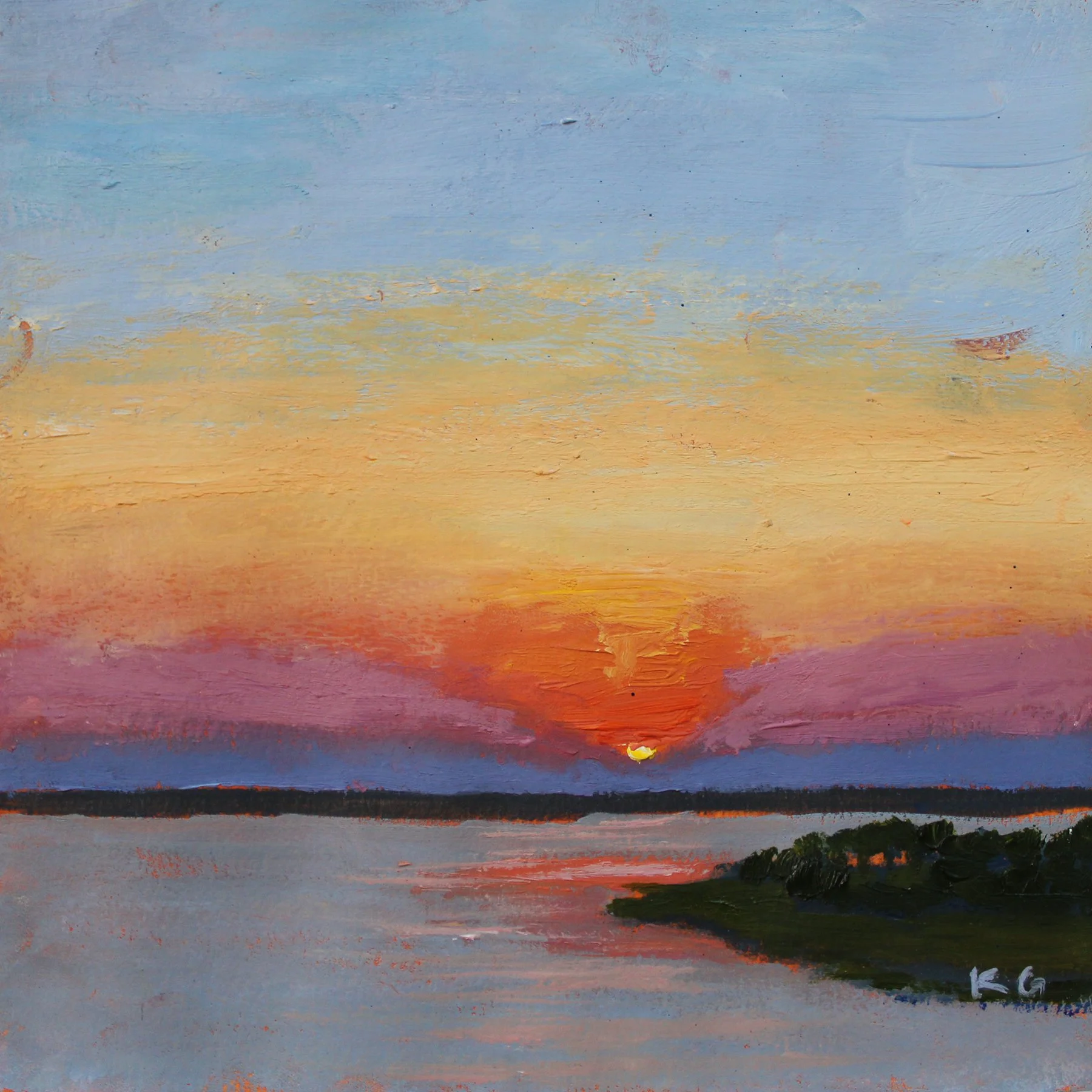 Sunset Over the Stono, No. 1; 6